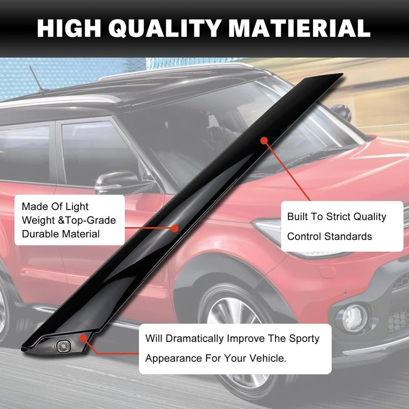 USTAR Windshield Pillar Trim Exterior Molding Pair Front Right Passenger and Left Driver Side Compatible with 2014-2019 Kia Soul 86170-B2000 86180-B2000 Kia Soul Windshield A-Pillar Trim - Image 3